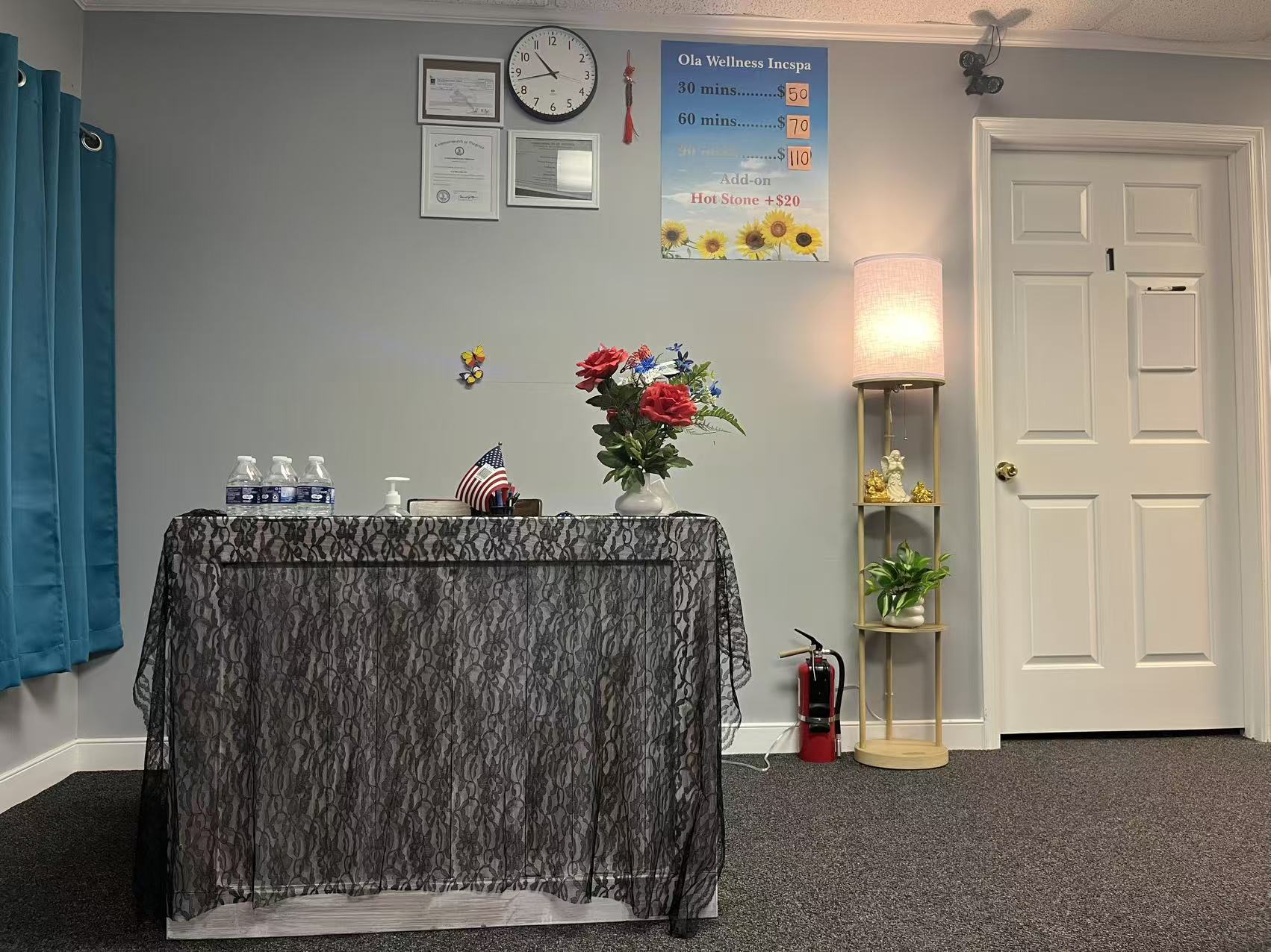 Front desk and reception area