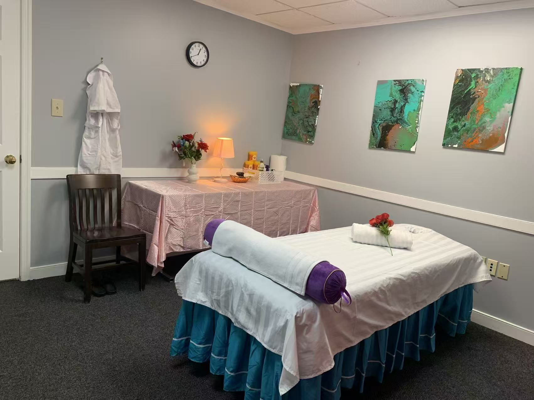 Massage treatment room